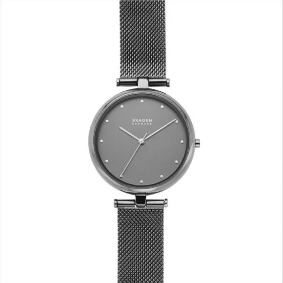 Skagen Women\'s Tanja Three-Hand Gunmetal Steel Mesh Watch (Model: SKW2829) Amazon.com: Skagen Women main image 4